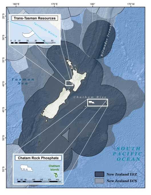 Map of seabed mining areas