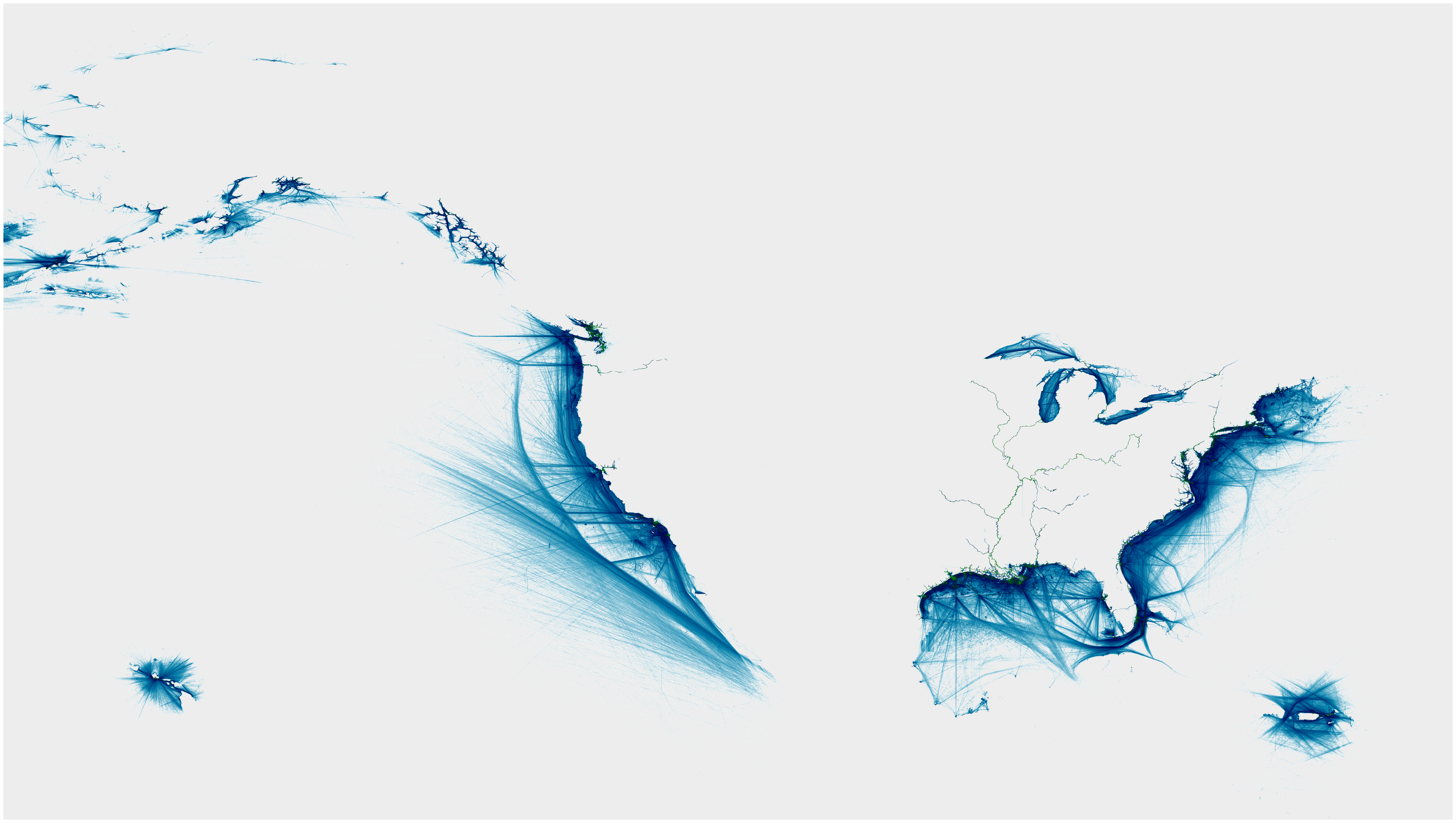 map of USA created via AIS data